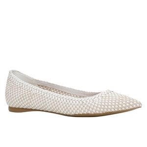 NWT Aldo Pointed Toe Cream White Braided Flats